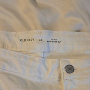 Old Navy Cream Boot-Cut Pants